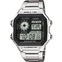 Casio AE1200WHD1AVEF Reloj Hombre Acero Plateado Digital Negro